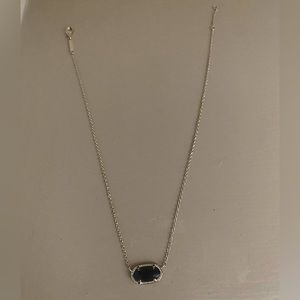 Kendra Scott Elisa Pendant Necklace in Black Opaque Glass